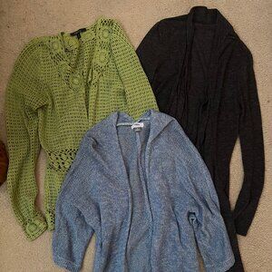 Lot of 3 Cardigans, Fit Like Medium